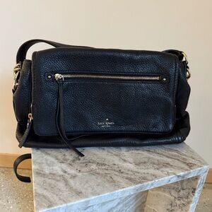 Kate Spade Black Shoulder Bag with Silver Hardware